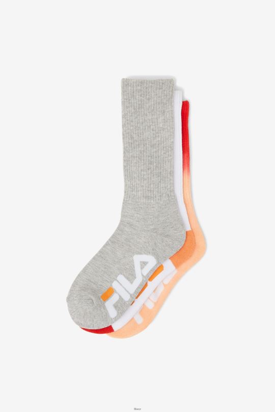 dámské dip dye crew ponožka 3-balení broskvová fila 0668L1013 broskev FILA