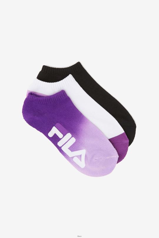 dámská dip dye no show ponožka 3-balení fialová fila 0668L1085 nachový FILA