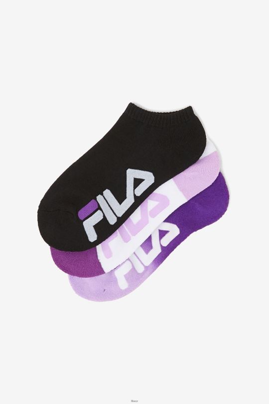 dámská dip dye no show ponožka 3-balení fialová fila 0668L1085 nachový FILA