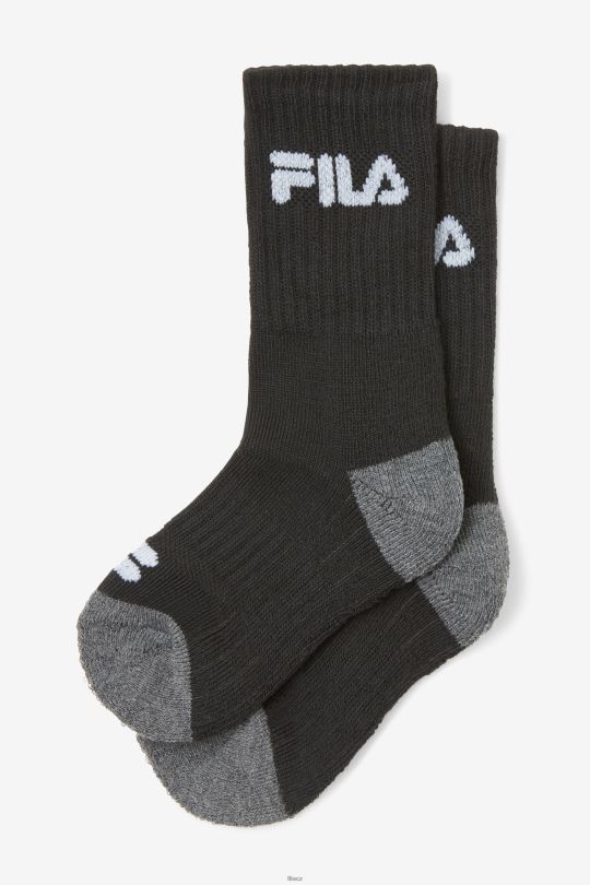 černé fila dětské polstrované ponožky 6-pack 0668L1071 Černá FILA