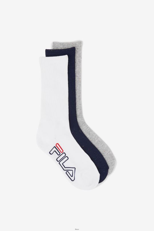 fila navy dámské flekaté pruhované crew ponožka 3-bal 0668L1018 námořnictvo FILA