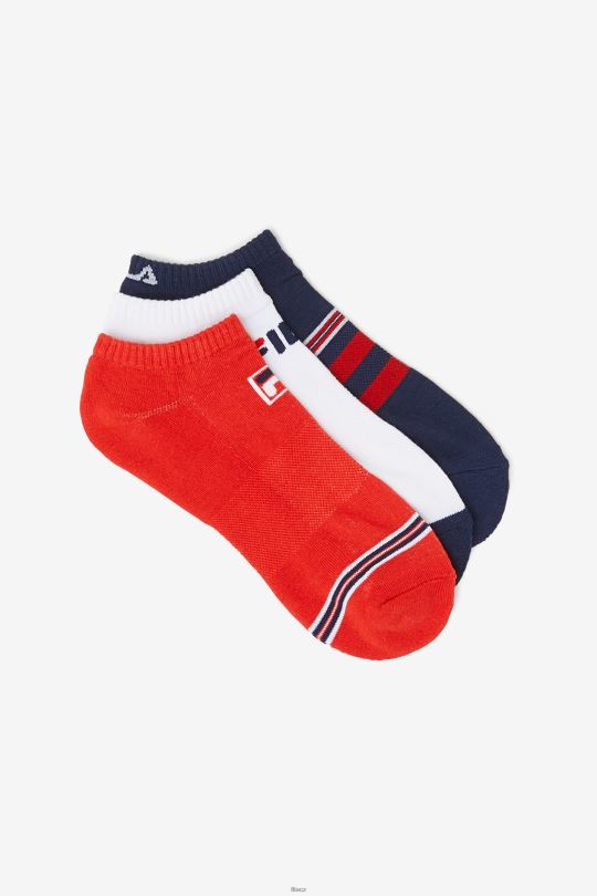 fila navy pánské pruhované no show ponožka 3-bal 0668L1090 námořnictvo FILA