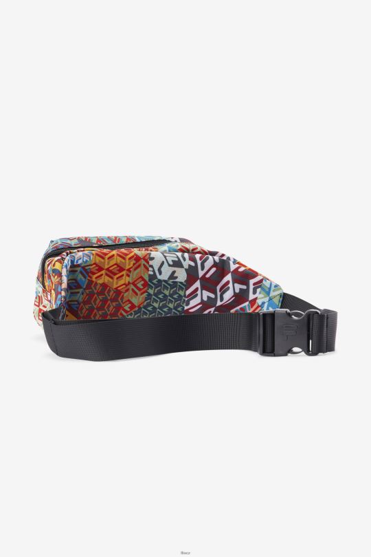 fila ocean/yellow/white jorina patch print fanny pack 0668L958 oceán/žlutá/bílá FILA