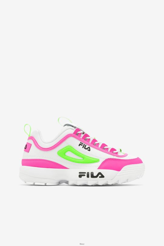 bílá/růžová/zelená fila dámský disruptor 2 premium 0668L1155 bílá/růžová/zelená FILA