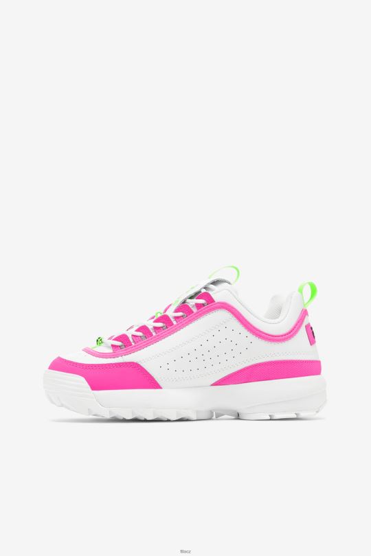 bílá/růžová/zelená fila dámský disruptor 2 premium 0668L1155 bílá/růžová/zelená FILA