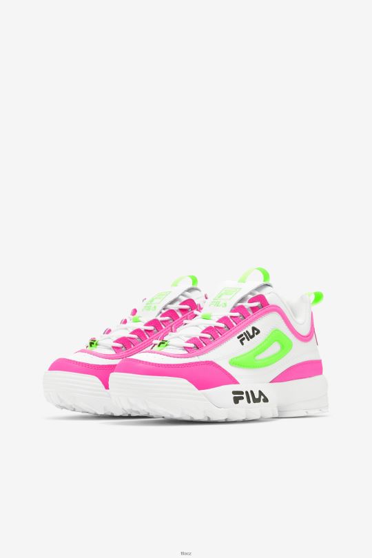 bílá/růžová/zelená fila dámský disruptor 2 premium 0668L1155 bílá/růžová/zelená FILA