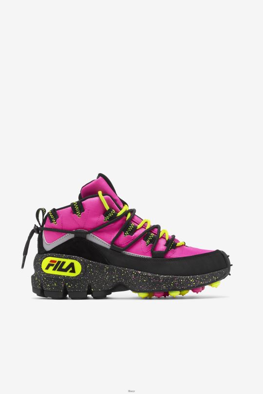 dámský grant kopec 1 x trailpacer pink glow/black/yellow fila 0668L1247 růžová záře/černá/žlutá FILA