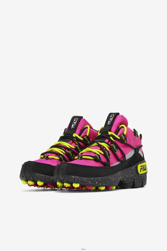 dámský grant kopec 1 x trailpacer pink glow/black/yellow fila 0668L1247 růžová záře/černá/žlutá FILA