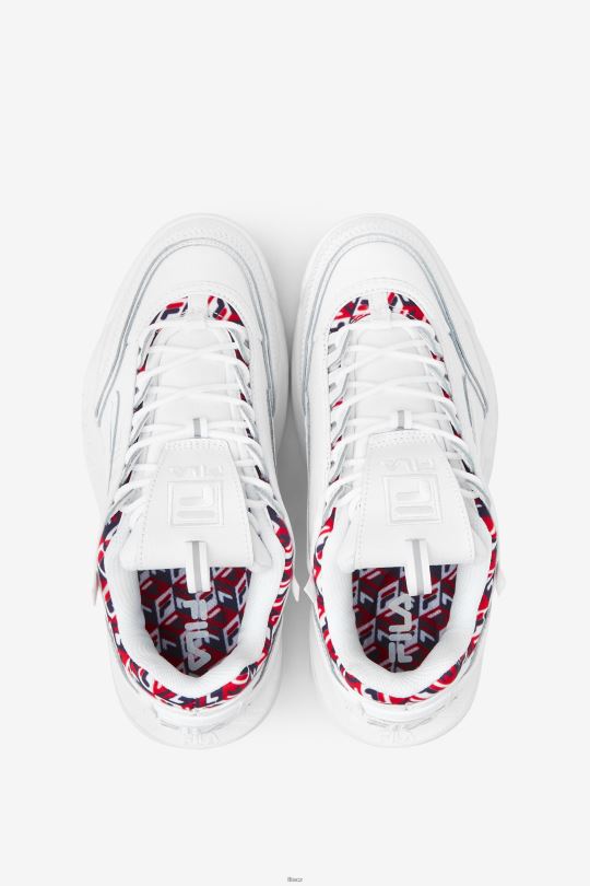 fila bílá/námořnická/červená dámský disruptor 2 zk. kub 0668L1198 bílá/námořnická/červená FILA