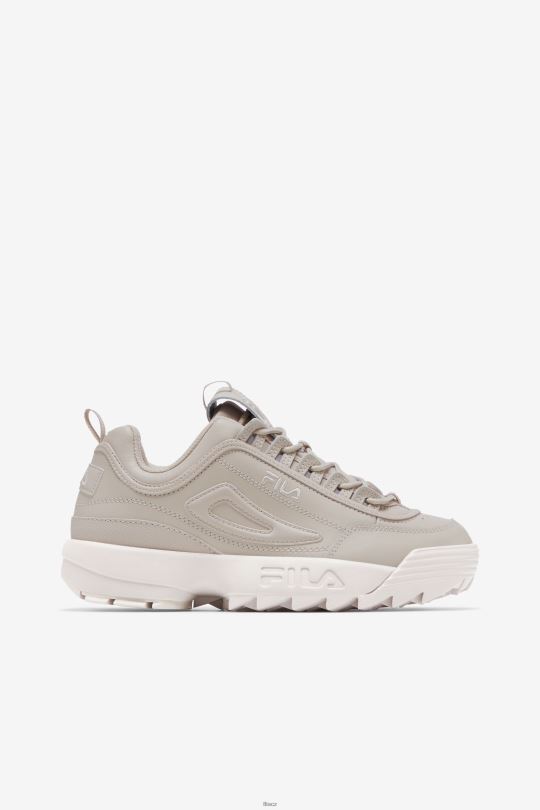 stříbrná šedá/bílá písková fila dámský disruptor 2 premium 0668L1143 stříbrný šedý/bílý písek FILA