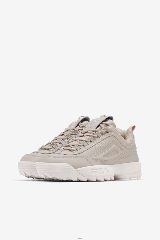 stříbrná šedá/bílá písková fila dámský disruptor 2 premium 0668L1143 stříbrný šedý/bílý písek FILA