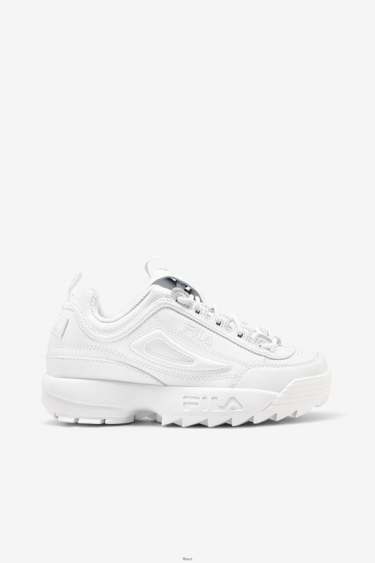 triple white fila dámský disruptor 2 premium 0668L1191 trojitá bílá FILA