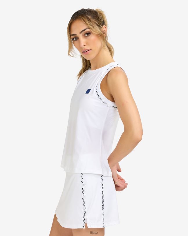Fila white fiji print tílko s vysokým výstřihem 0668L2920 bílý potisk fiji FILA