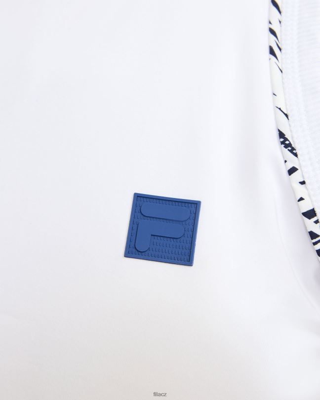 Fila white fiji print tílko s vysokým výstřihem 0668L2920 bílý potisk fiji FILA