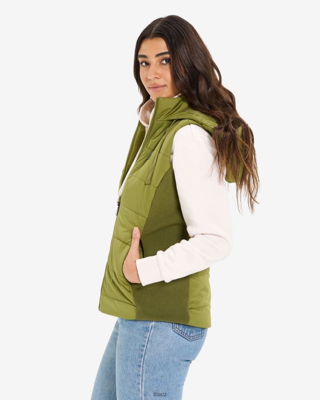 Olivová fila dámská iranga puff vesta 0668L2973 olivový FILA