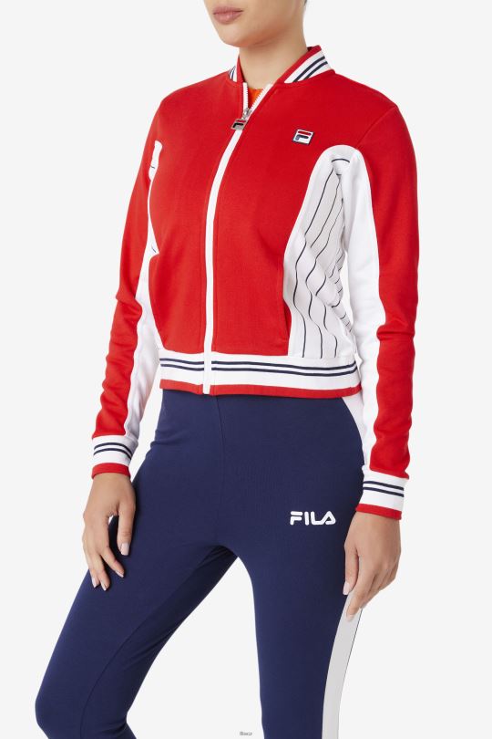 bunda fila červená/bílá/námořnická settanta ii 0668L1780 červená/bílá/námořnická FILA