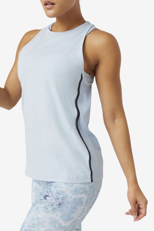 fi-lux volné tílko blue fog/black fila 0668L1931 modrá mlha/černá FILA