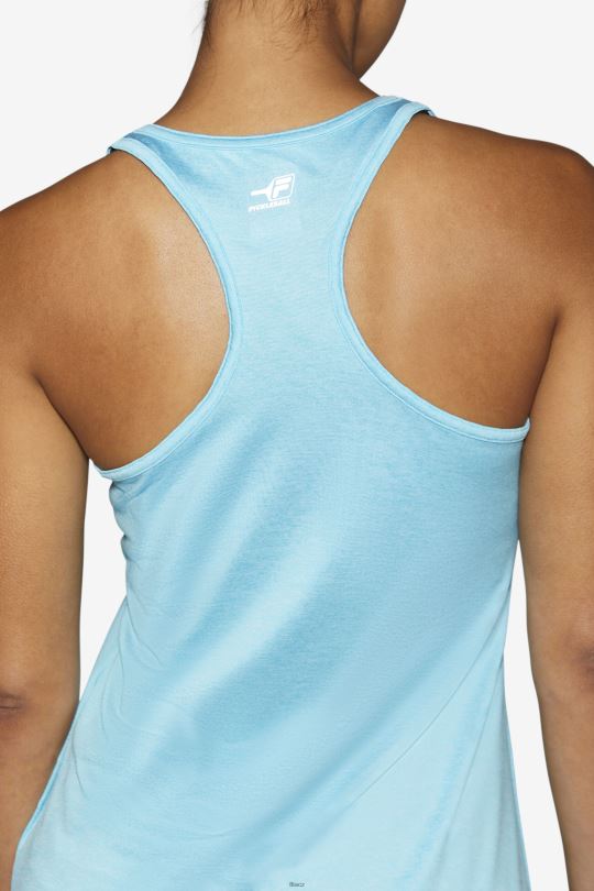 fila bluefish heather pickleball racerback tank 0668L2020 bluefish vřes FILA