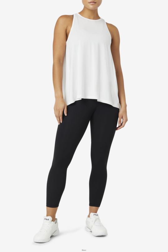 fila fi-lux otevřené zadní tílko bílé 0668L1861 bílý FILA