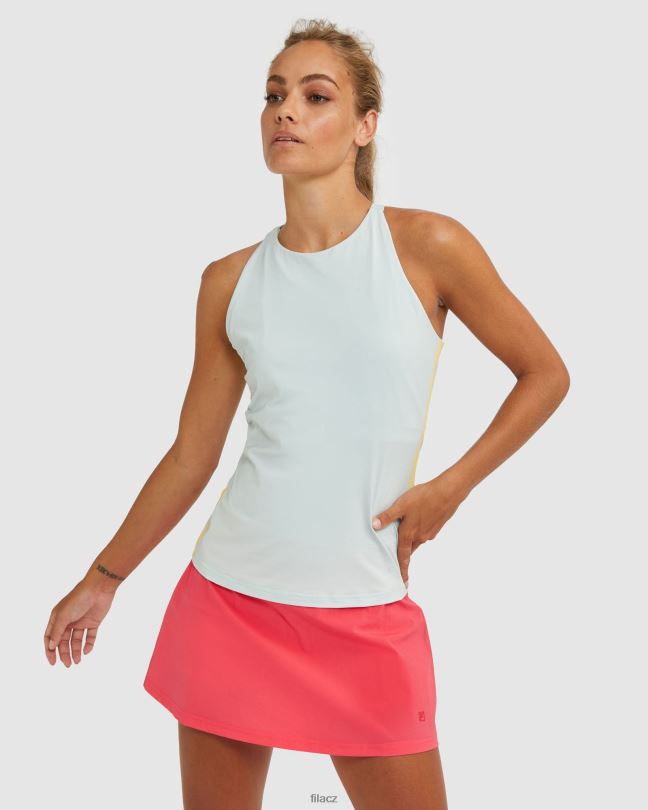 fila high neck racerback tank fila grey/sunshine 0668L2918 šedá/sluneční FILA