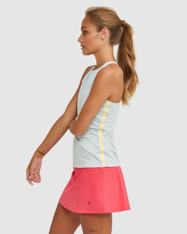 fila high neck racerback tank fila grey/sunshine 0668L2918 šedá/sluneční FILA