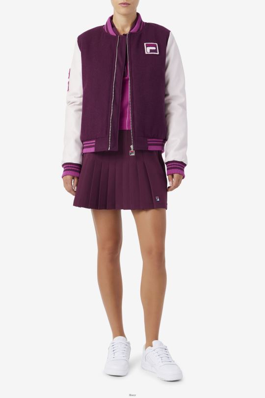 fila hroznové víno/potpourri/rouge dixon univerzitní bunda 0668L1756 hroznové víno/potpourri/rouge FILA