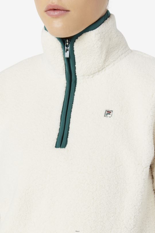 fila kyomi pulovr na čtvrt zip tofu/lesní biom 0668L1765 tofu/lesní biom FILA