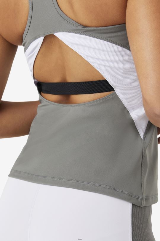 fila uplift otevřené racerback tílko chrlič/levandule modrá 0668L1873 chrlič/levandule modrá FILA