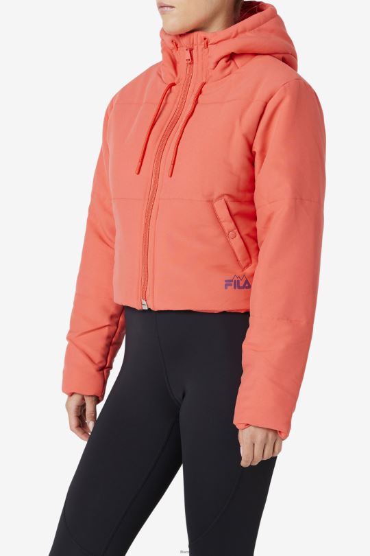 kayenská/nakládaná řepa fila eden puffer bunda 0668L1779 kajenský pepř/nakládaná řepa FILA