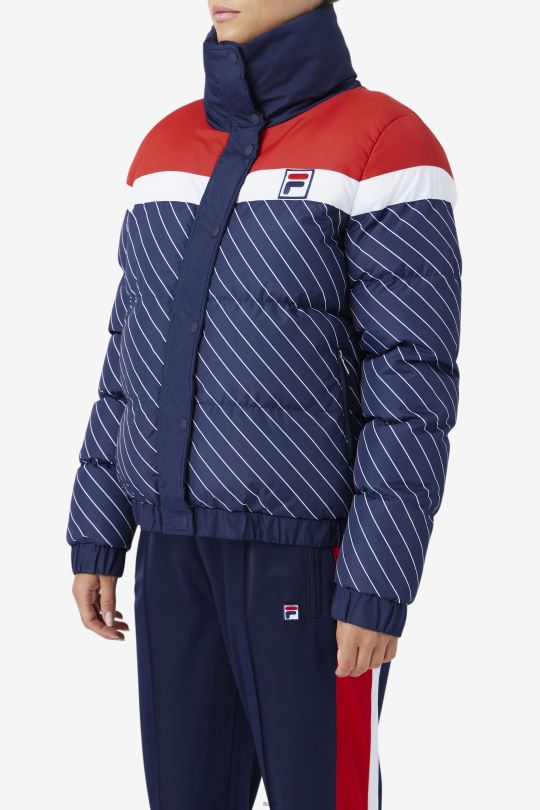 lottie puffer bunda námořnická/bílá/červená fila 0668L1781 námořnická/bílá/červená FILA