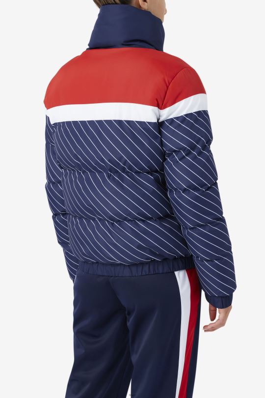 lottie puffer bunda námořnická/bílá/červená fila 0668L1781 námořnická/bílá/červená FILA
