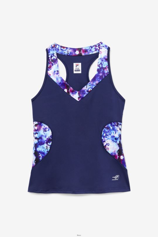 nakládaná ohlávka tank fila navy print/navy 0668L2036 námořnický tisk/námořnický tisk FILA