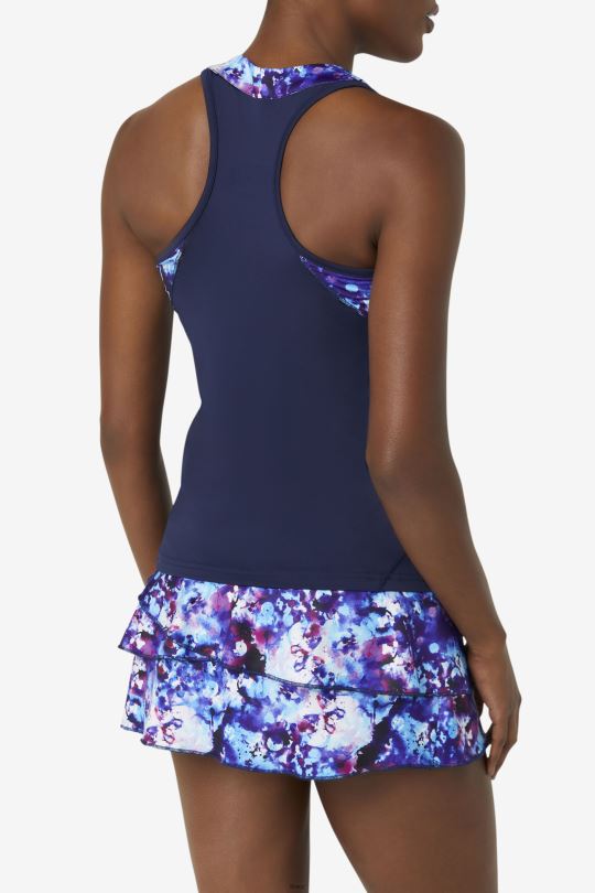 nakládaná ohlávka tank fila navy print/navy 0668L2036 námořnický tisk/námořnický tisk FILA