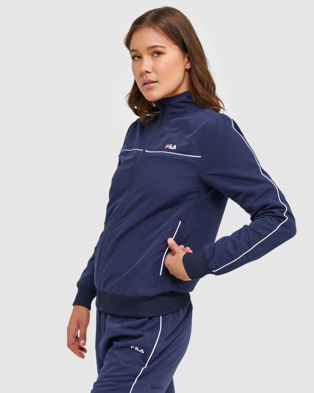 nová navy fila klasická dámská bunda z mikrovlákna 0668L2877 nové námořnictvo FILA