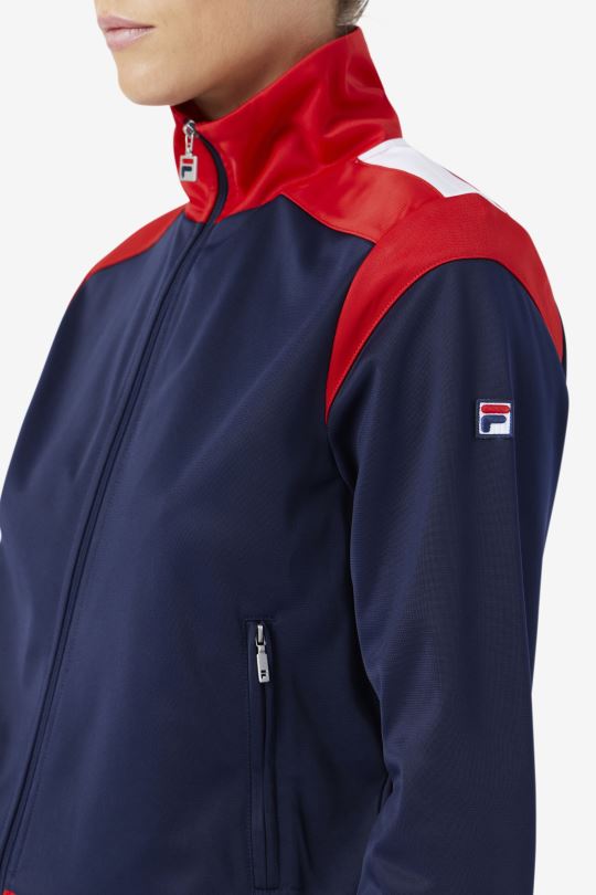 písková tepláková bunda fila námořnická/červená/bílá 0668L1760 námořnická/červená/bílá FILA