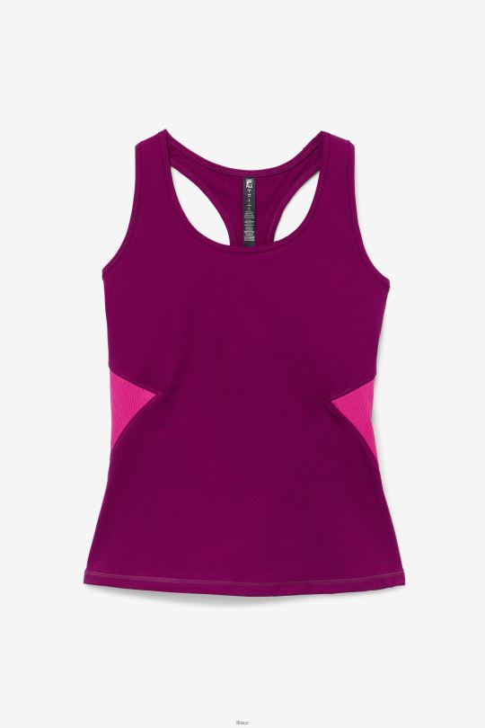 purpurová fialová/světle růžová fila uplift otevřené racerback tílko 0668L1875 purpurová fialová/světle růžová FILA