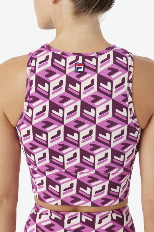 rouge/potpourri/hroznové víno emmaline tank fila 0668L1392 rouge/potpourri/hroznové víno FILA