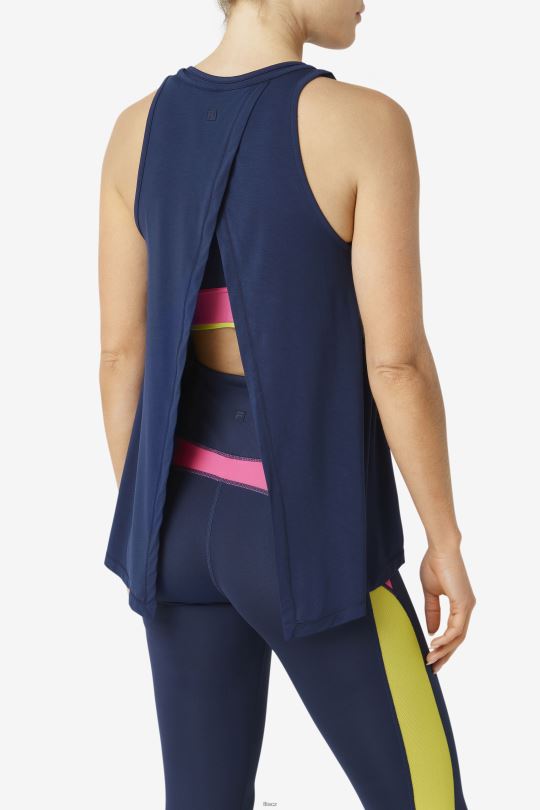 tílko fila navy fi-lux s otevřeným zadním dílem 0668L1864 námořnictvo FILA