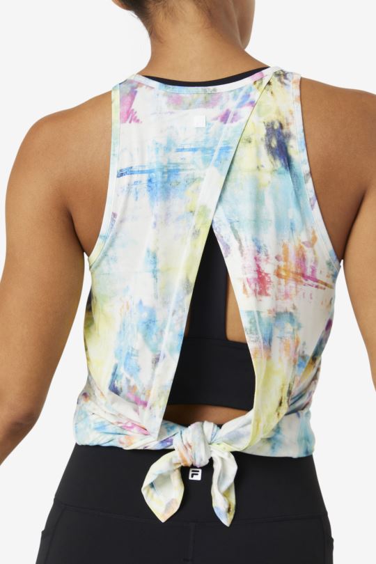 tie dye fila fi-lux otevřené zadní tílko 0668L1863 barva na kravatu FILA