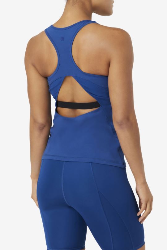 uplift otevřené racerback tílko fila námořnická pivoňka/černá 0668L1874 námořnická pivoňka/černá FILA