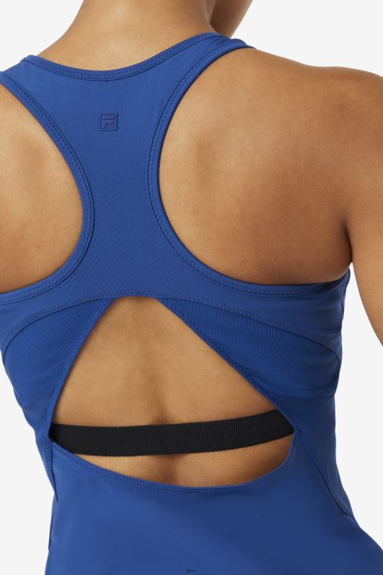 uplift otevřené racerback tílko fila námořnická pivoňka/černá 0668L1874 námořnická pivoňka/černá FILA