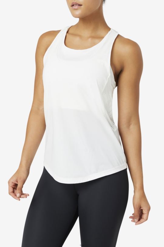 uplift texturované racerback tílko fila bílá 0668L1880 bílý FILA