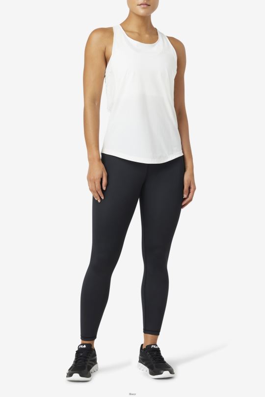 uplift texturované racerback tílko fila bílá 0668L1880 bílý FILA
