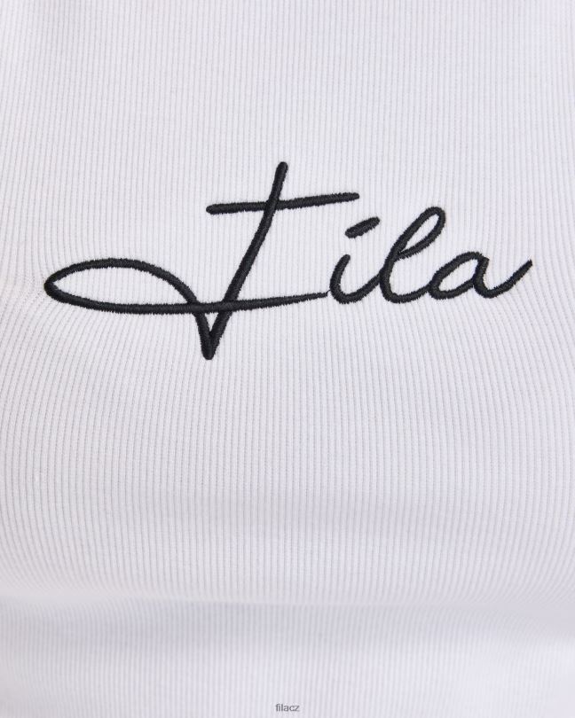 white fila dámské cinzia rib tílko 0668L2829 bílý FILA