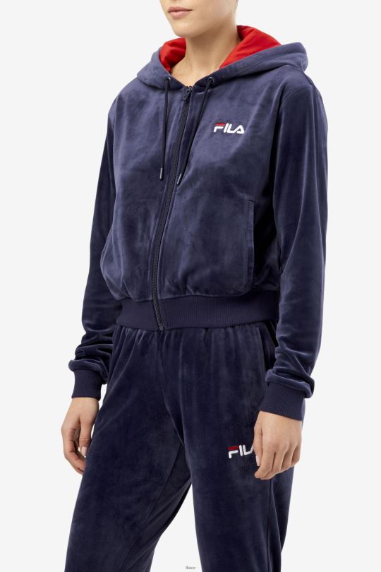 zura velur bunda navy fila 0668L1763 námořnictvo FILA