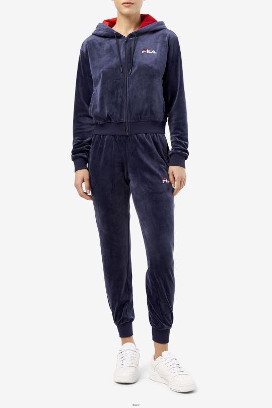 zura velur bunda navy fila 0668L1763 námořnictvo FILA
