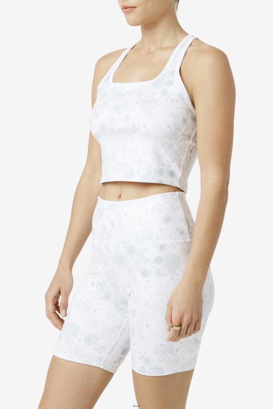 zuri reverzibilní crop tank white fila 0668L1457 bílý FILA