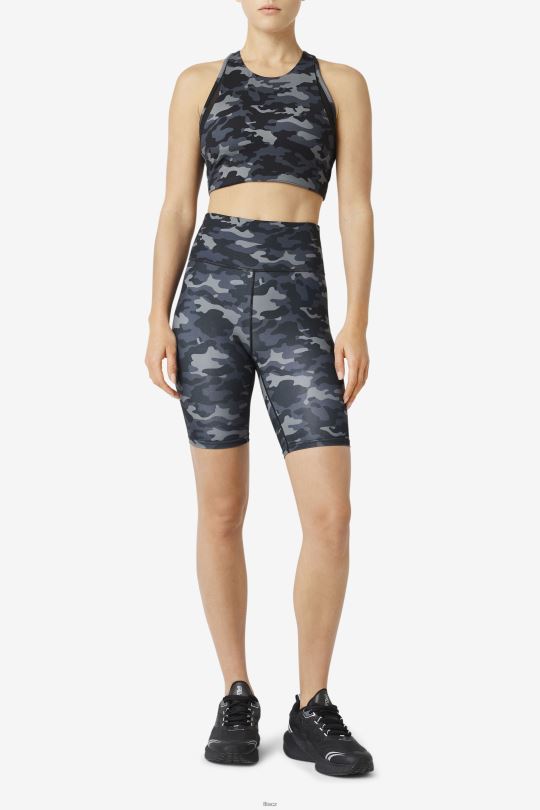 Forza 8inch bike short fila dark camo/black 0668L1940 tmavé camo/černé FILA