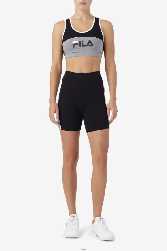 davina bike short fila black/heather/white 0668L1640 černá/vřes/bílá FILA