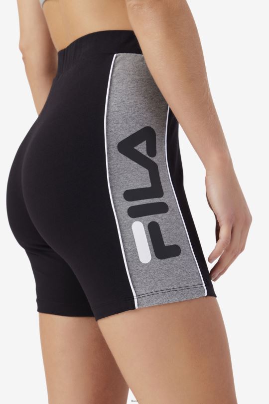 davina bike short fila black/heather/white 0668L1640 černá/vřes/bílá FILA
